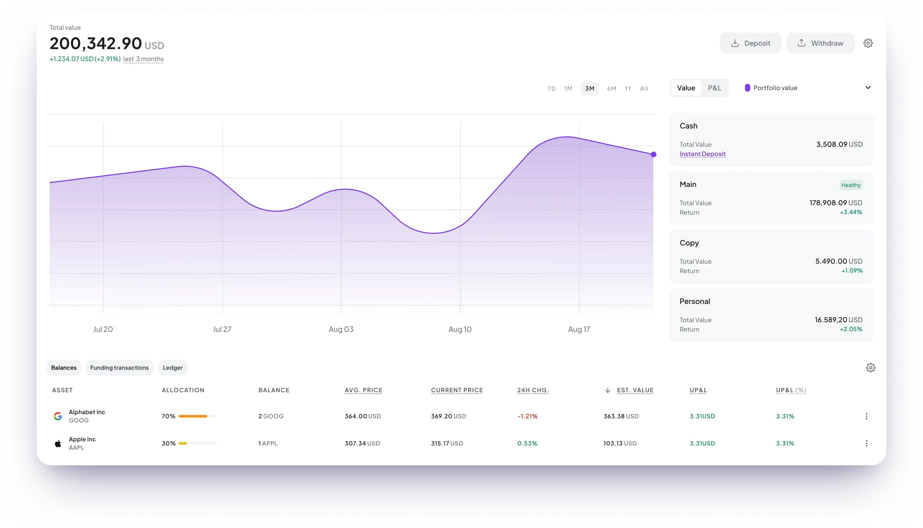 App preview – Portfolio